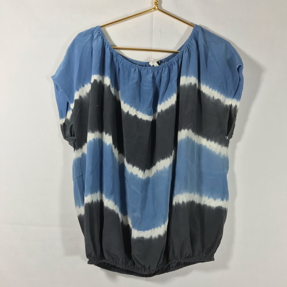 Women’s Joie Silk Short Sleeve Blouse Blue M
